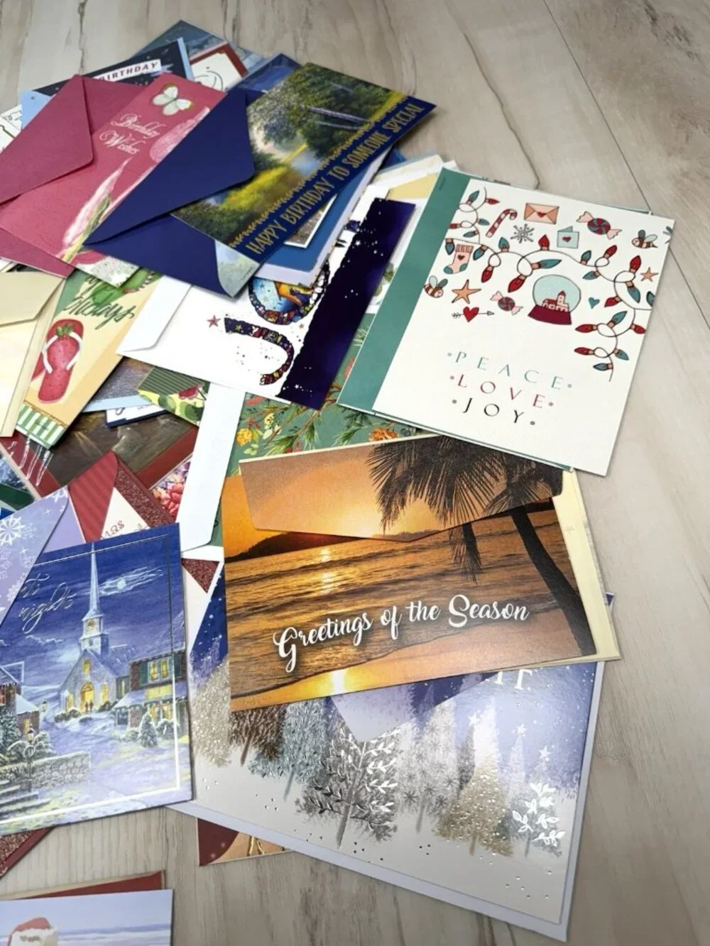 Lot 72 GREETING CARDS Religious Scripture Christmas Sympathy Birthday Thanks NEW